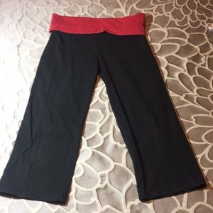 PINK Victoria's Secret Pink and Black Yoga Pants